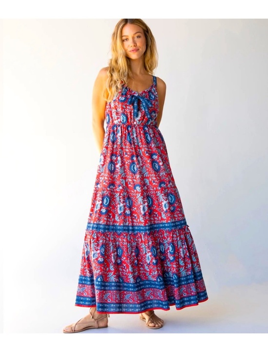NATURAL LIFE Dresses & Skirts - New natural life Isabella maxi red blue dress tiered size small